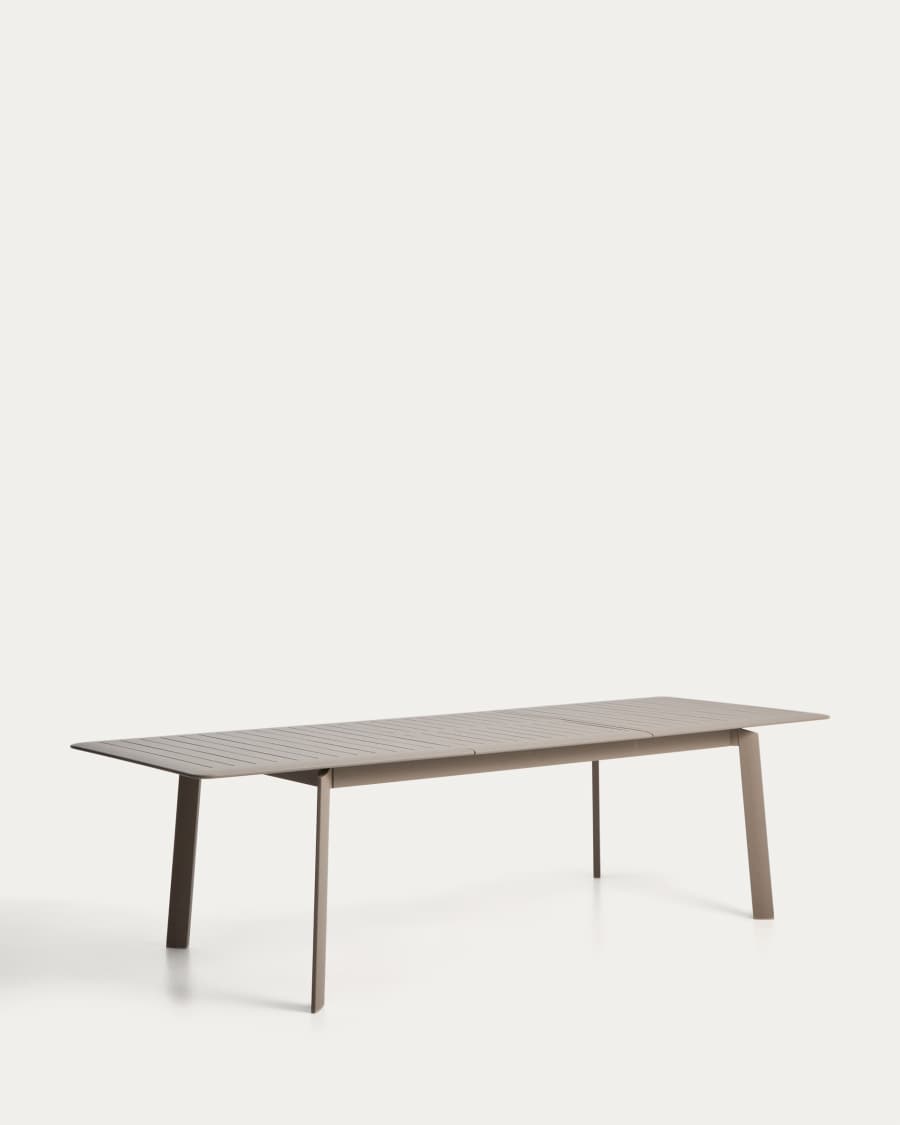 Table extensible Brela en aluminium taupe 205(287) x 100 cm