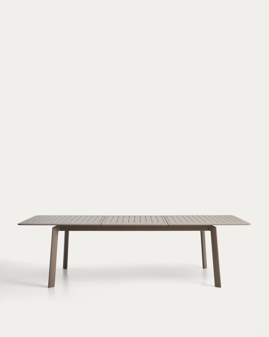 Table extensible Brela en aluminium taupe 205(287) x 100 cm