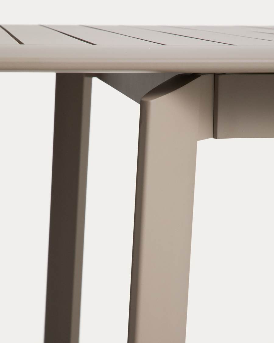 Table extensible Brela en aluminium taupe 205(287) x 100 cm