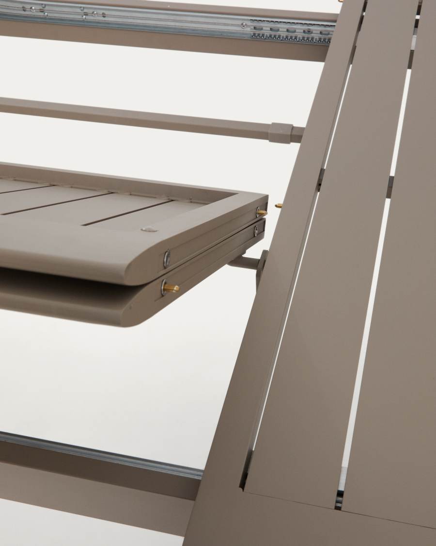 Table extensible Brela en aluminium taupe 205(287) x 100 cm