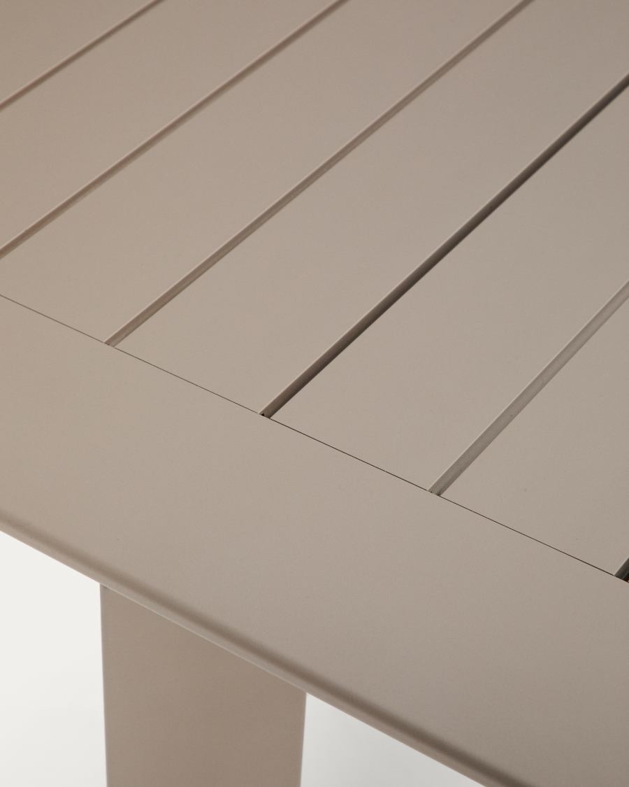 Table extensible Brela en aluminium taupe 205(287) x 100 cm