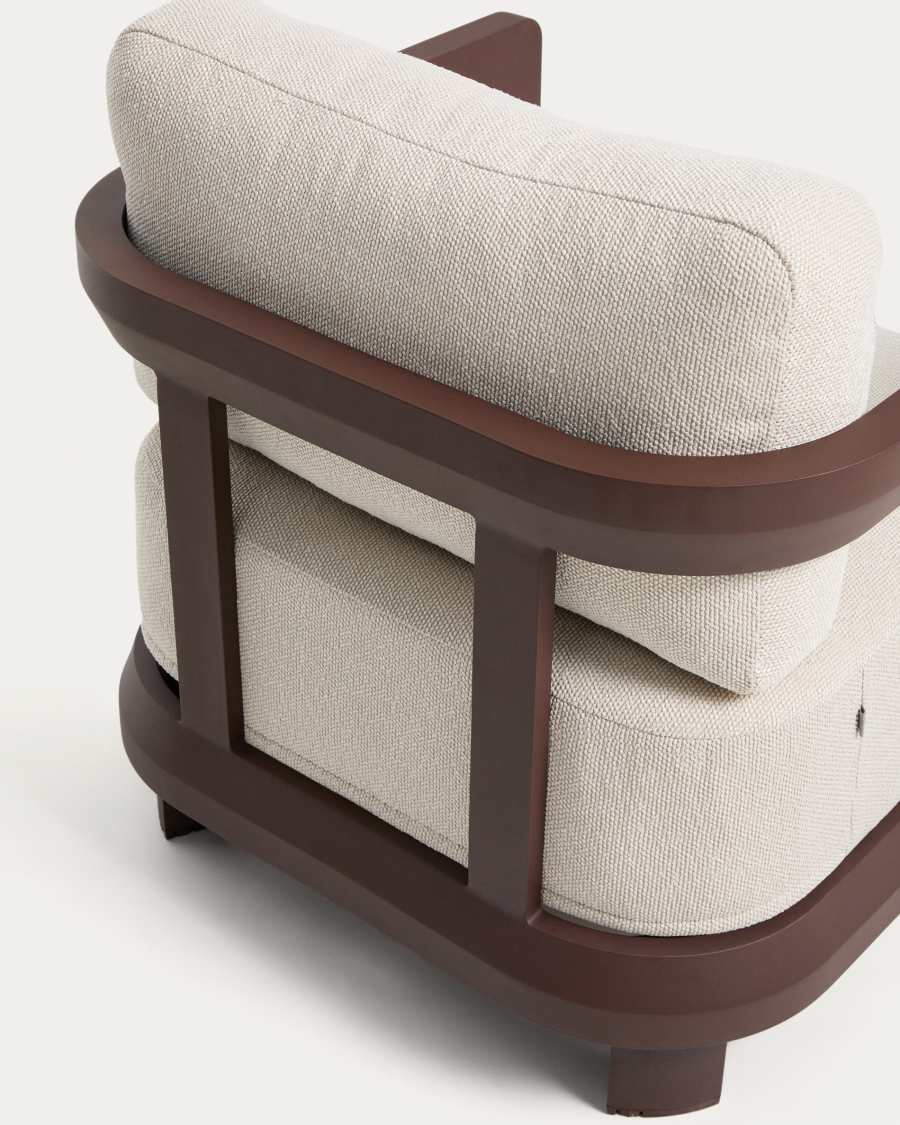 Poltrona da esterno Nerano in alluminio marrone