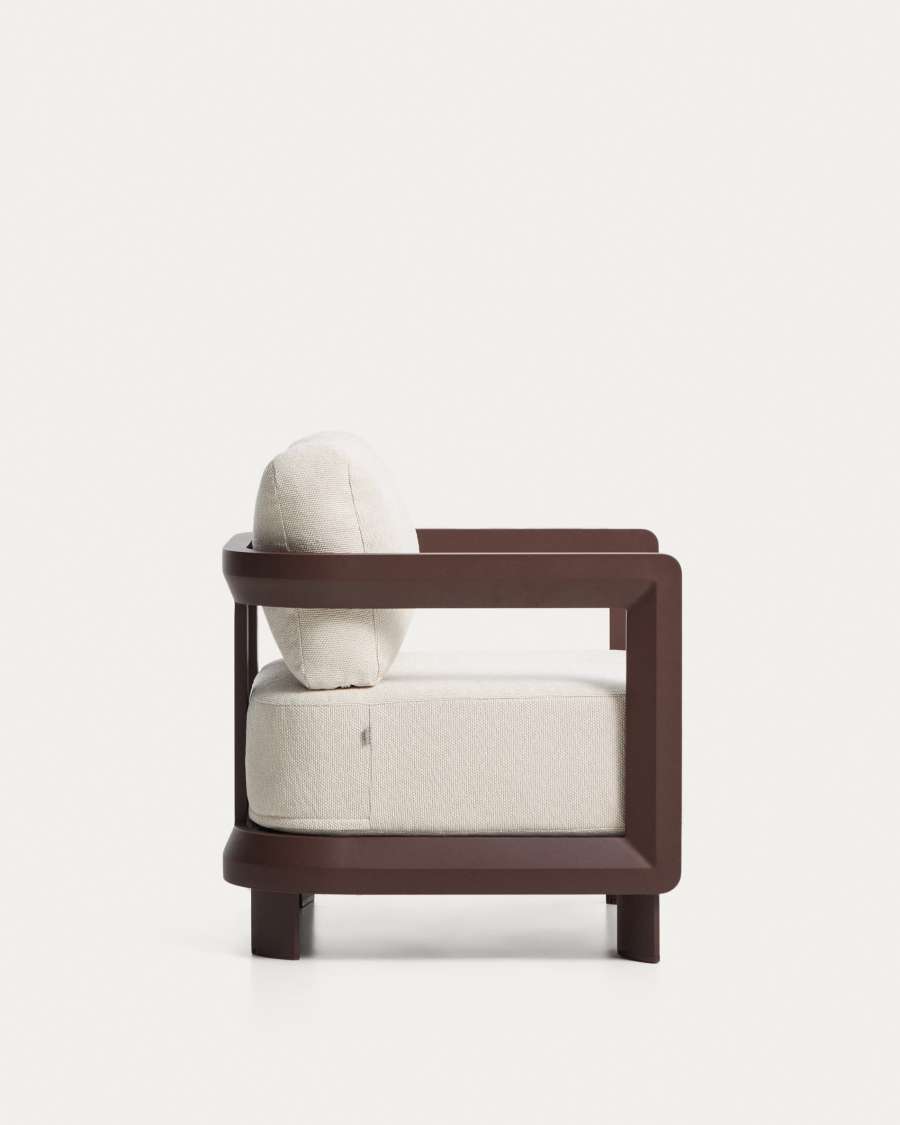 Poltrona da esterno Nerano in alluminio marrone