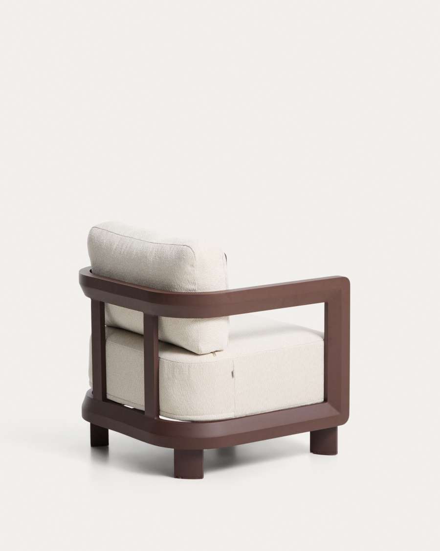 Poltrona da esterno Nerano in alluminio marrone