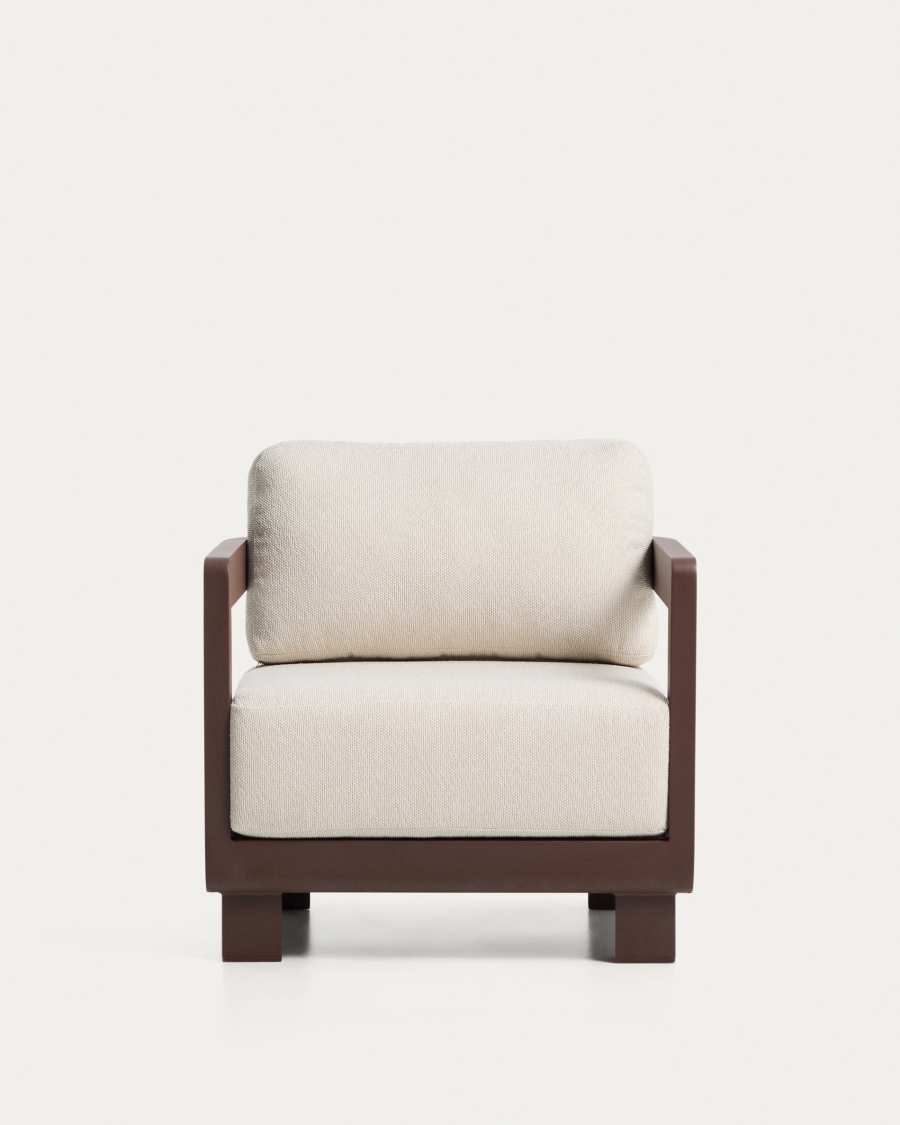 Poltrona da esterno Nerano in alluminio marrone