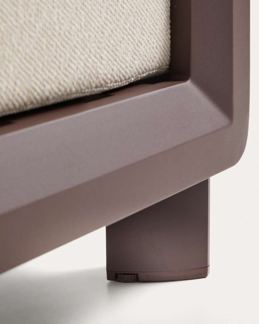 Poltrona da esterno Nerano in alluminio marrone