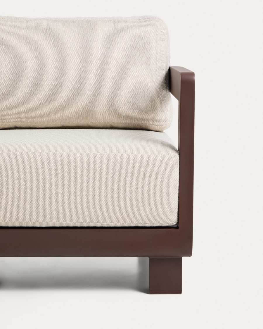 Poltrona da esterno Nerano in alluminio marrone