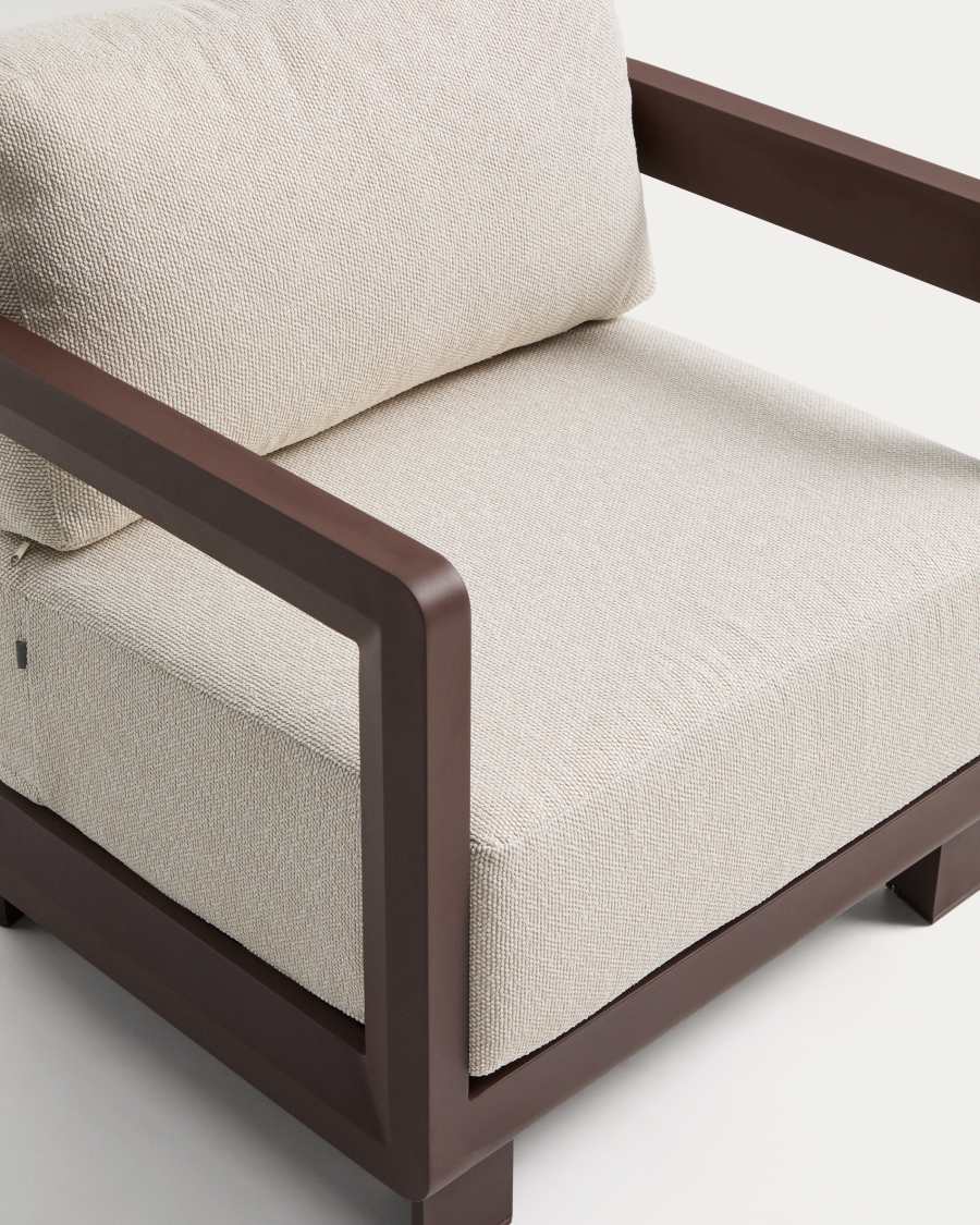 Poltrona da esterno Nerano in alluminio marrone