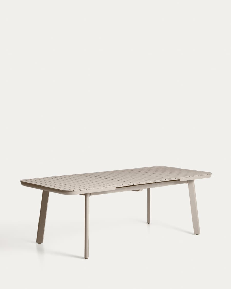 Tavolo allungabile da esterno Izola in alluminio con finitura beige 185 (235) x 100 cm