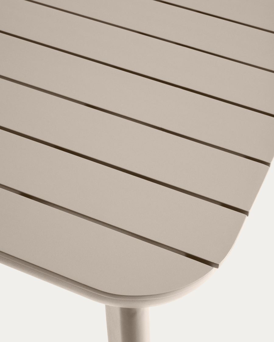 Tavolo allungabile da esterno Izola in alluminio con finitura beige 185 (235) x 100 cm