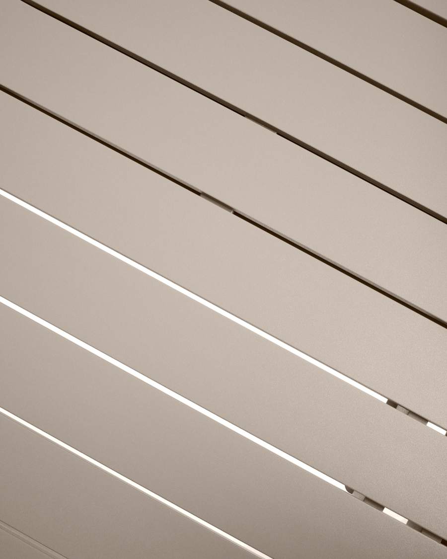 Tavolo allungabile da esterno Izola in alluminio con finitura beige 185 (235) x 100 cm