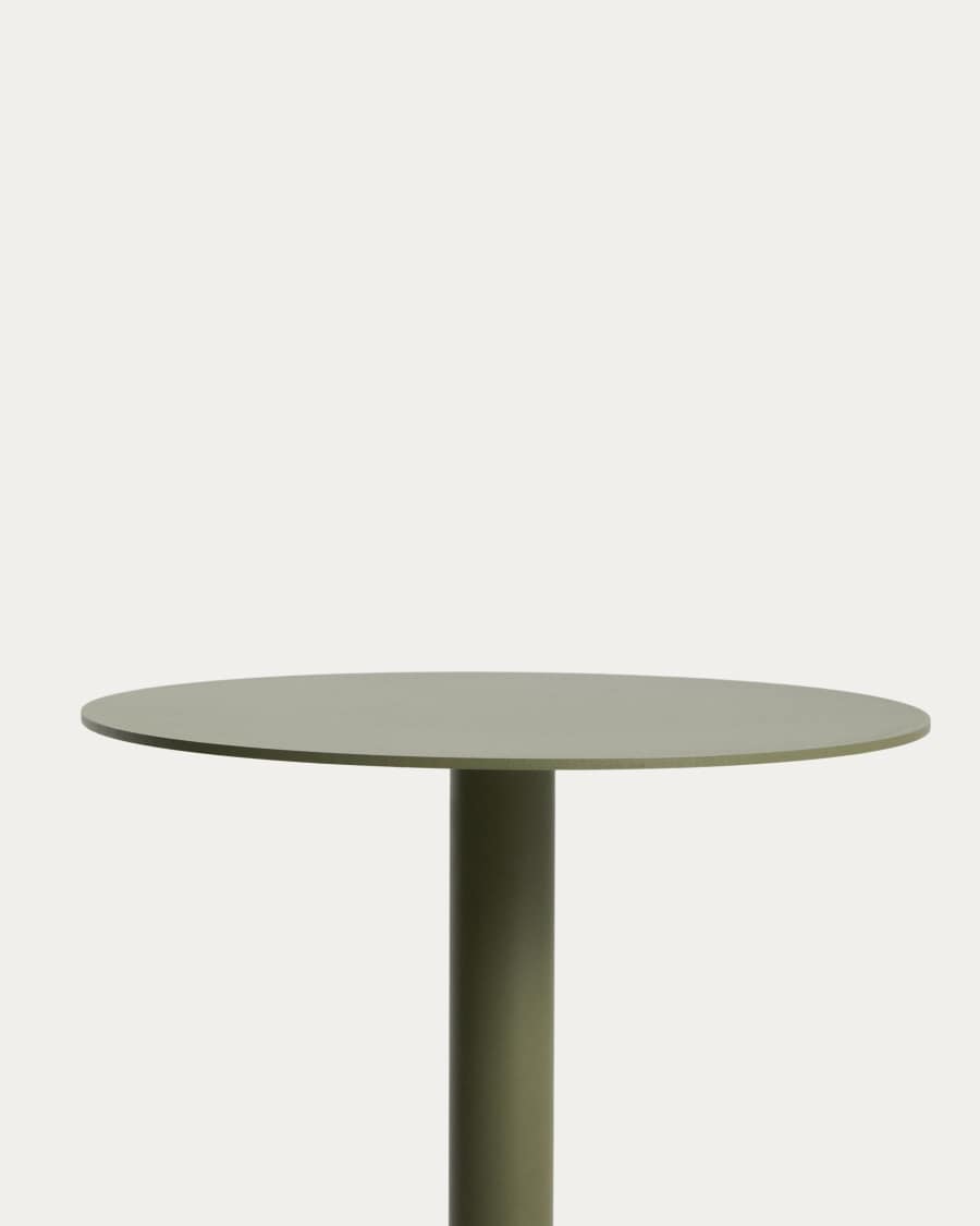 Table auxiliaire Asinara en aluminium vert Ø 40 cm