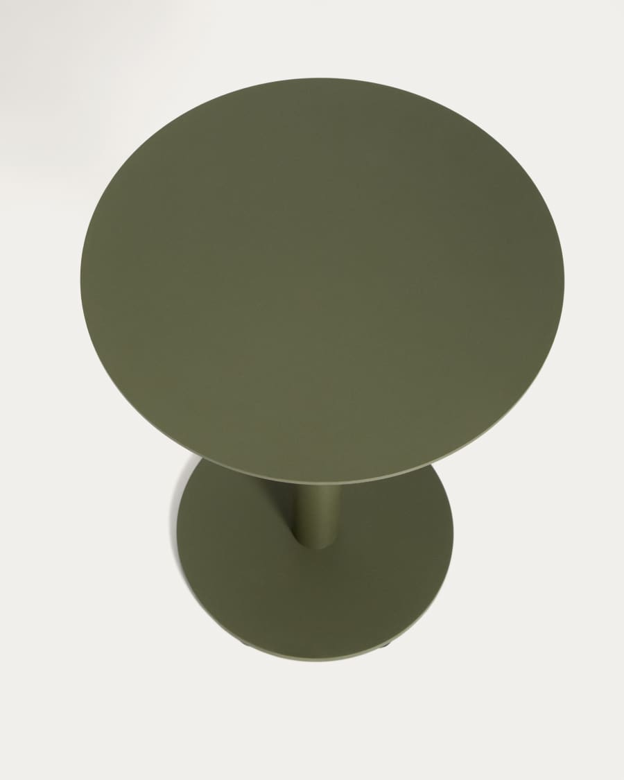 Table auxiliaire Asinara en aluminium vert Ø 40 cm
