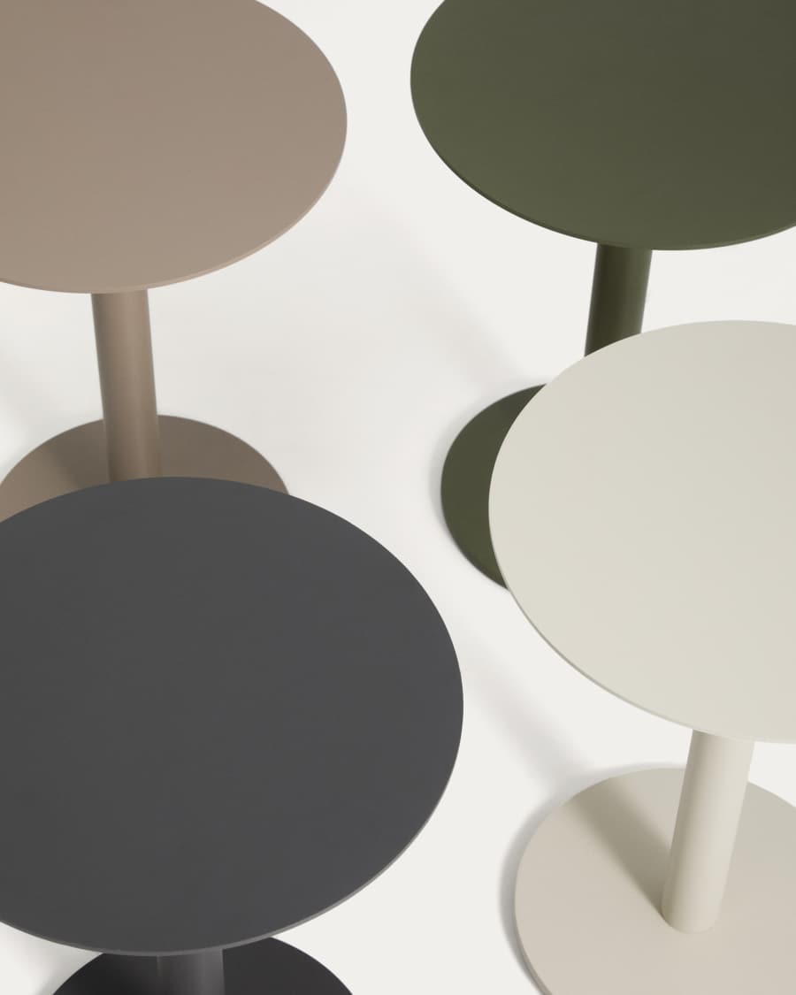 Table auxiliaire Asinara en aluminium vert Ø 40 cm