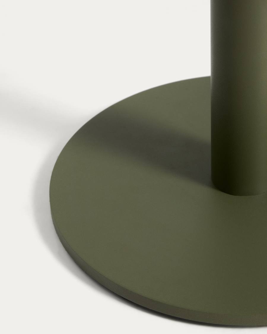 Table auxiliaire Asinara en aluminium vert Ø 40 cm