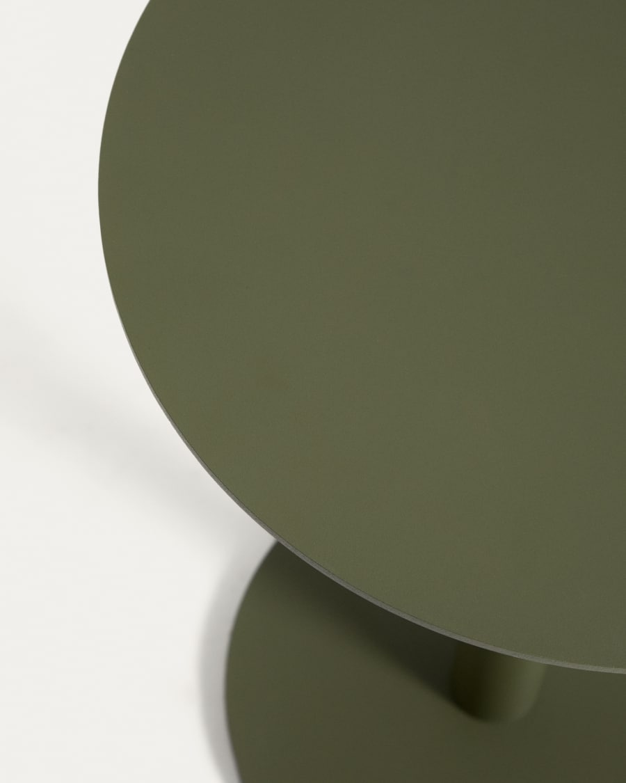 Table auxiliaire Asinara en aluminium vert Ø 40 cm