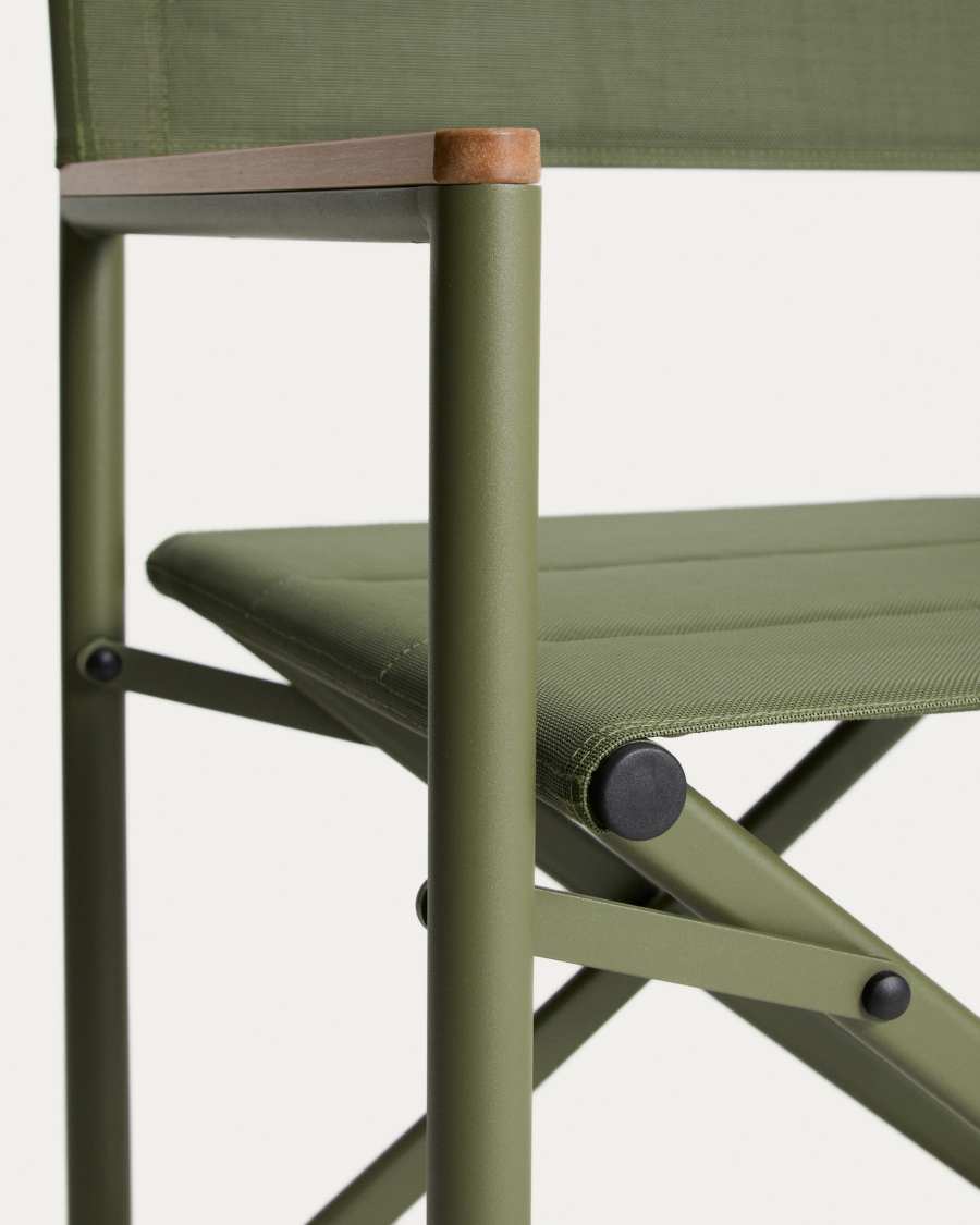 Cadira plegable d’exterior Tisno d’alumini verd i textilè verd