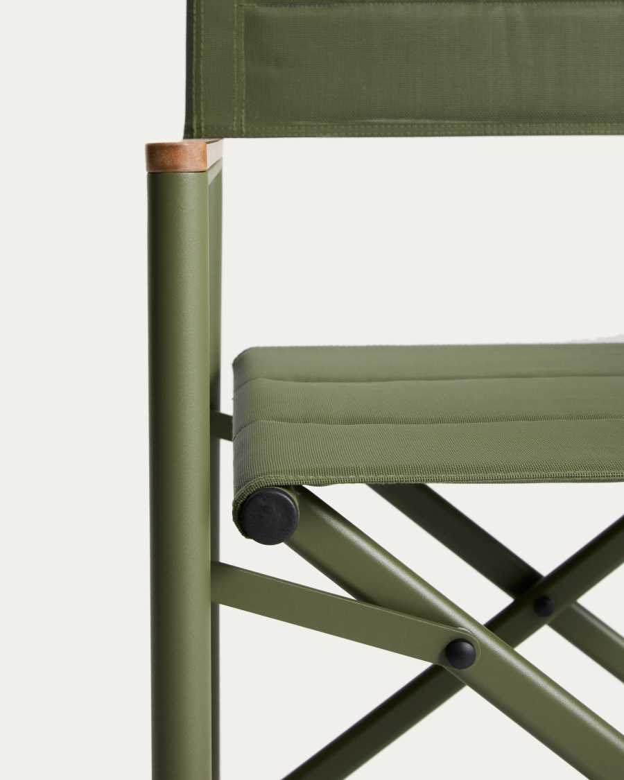 Cadira plegable d’exterior Tisno d’alumini verd i textilè verd