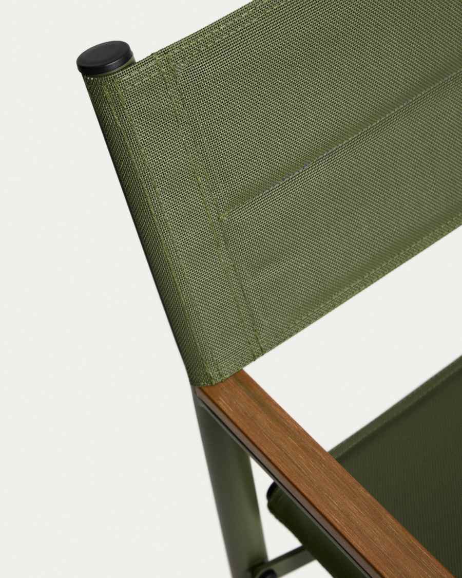 Cadira plegable d’exterior Tisno d’alumini verd i textilè verd