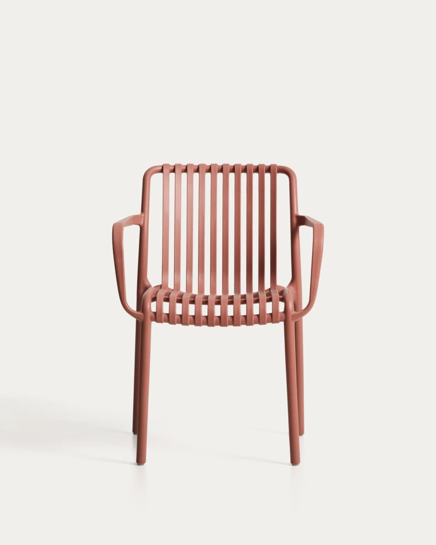 Sedia da esterni impilabile Isabellini terracotta