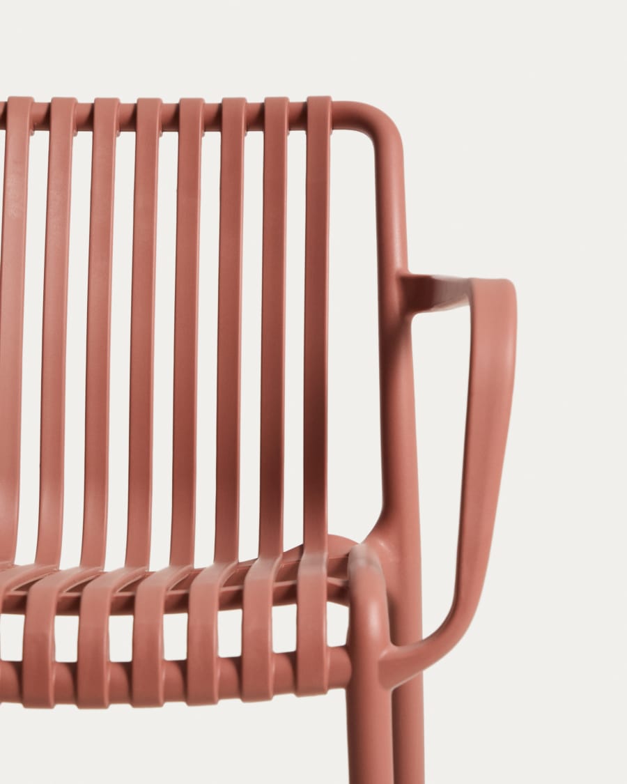 Sedia da esterni impilabile Isabellini terracotta