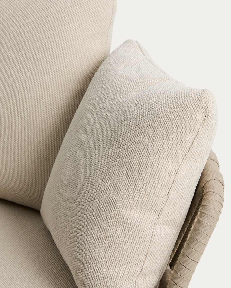 Osani geronde module van ecru aluminium en taupe touw 167 cm