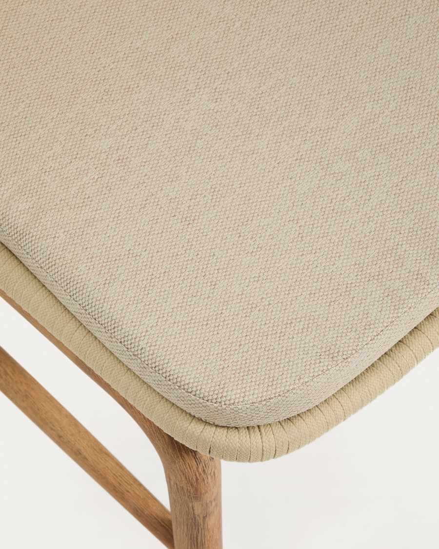 Alipa chair in FSC 100% solid acacia wood and ecru rope cord