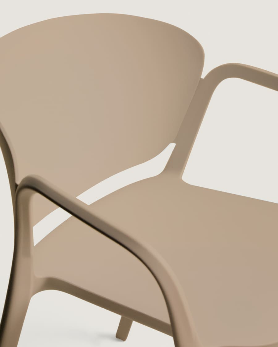 Ania beige 100% outdoor stackable chair