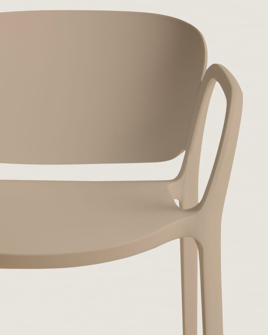 Ania beige 100% outdoor stackable chair