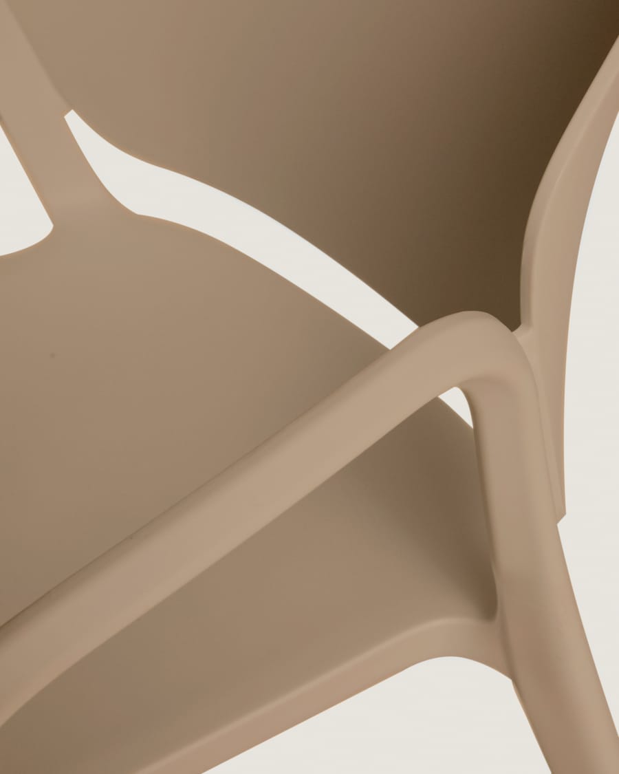 Ania beige 100% outdoor stackable chair