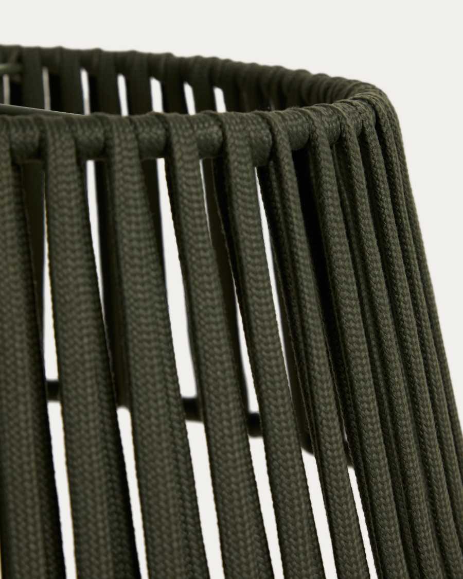 Aldet ceiling lamp shade in green flat rope cord Ø46cm