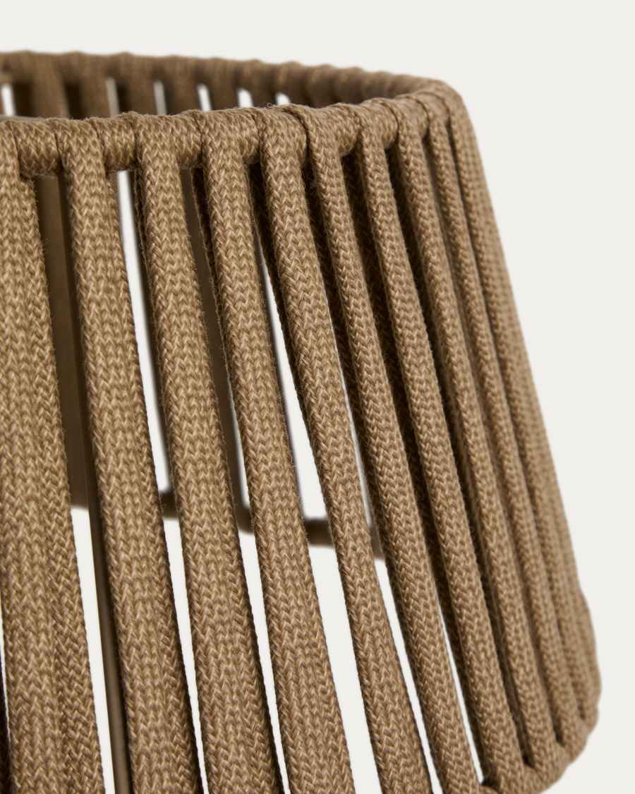 Aldet ceiling lamp shade in beige flat rope cord Ø46cm