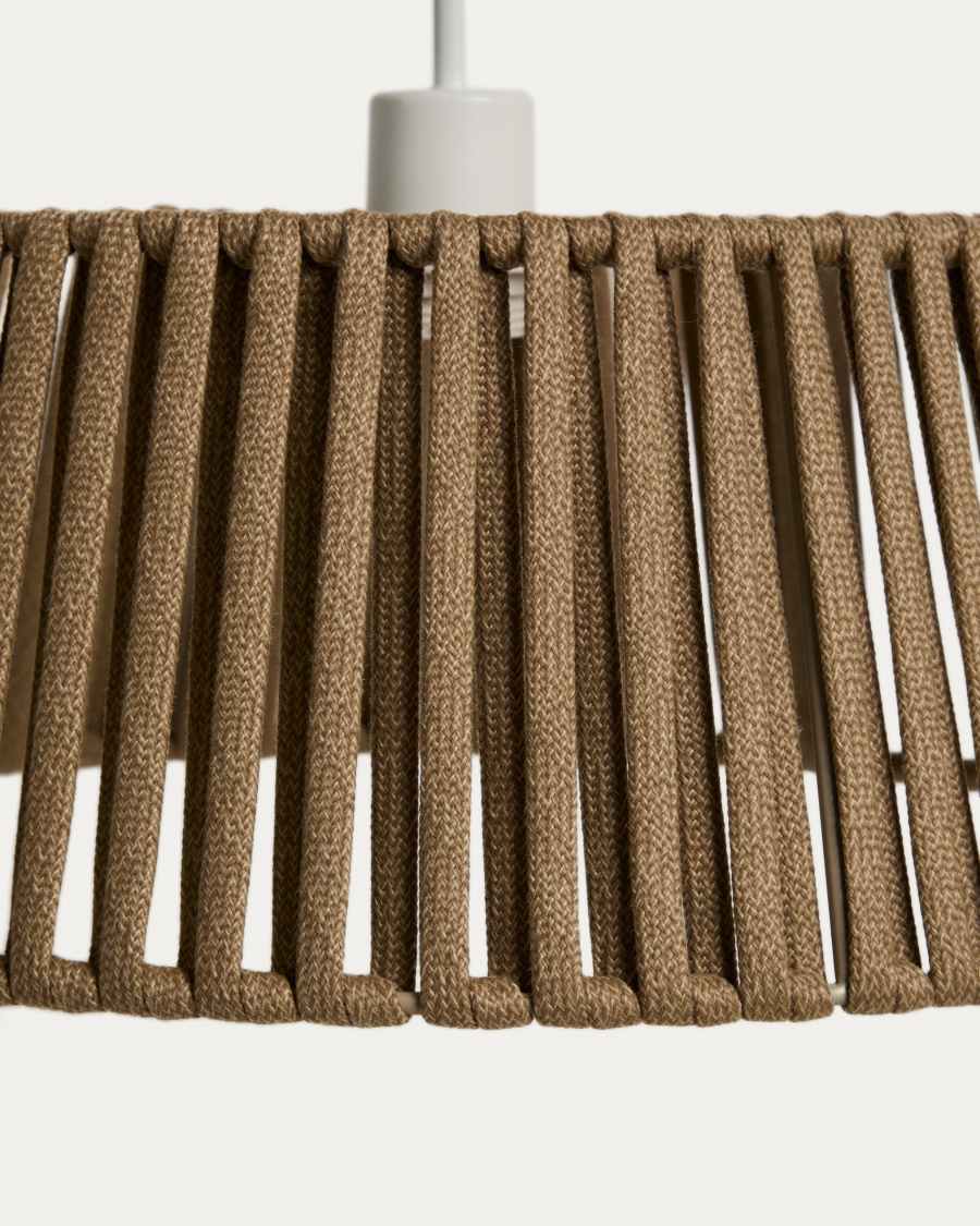 Aldet ceiling lamp shade in beige flat rope cord Ø46cm