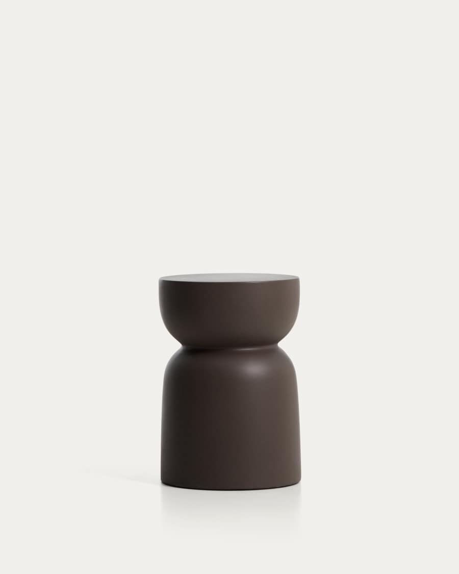 Garbet side table in brown concrete Ø 60cm