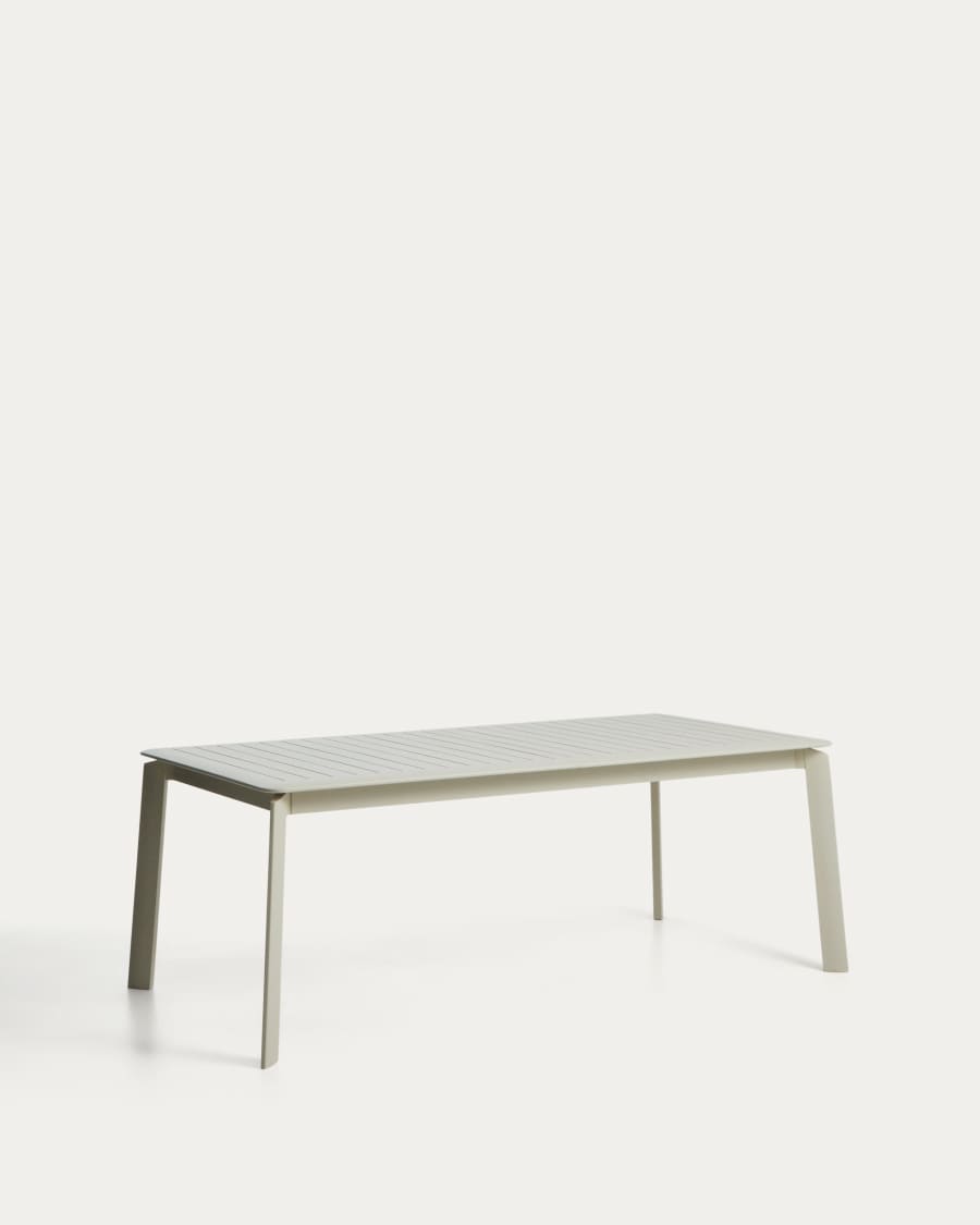 Table extensible Brela en aluminium couleur naturelle 205(287) x 100 cm