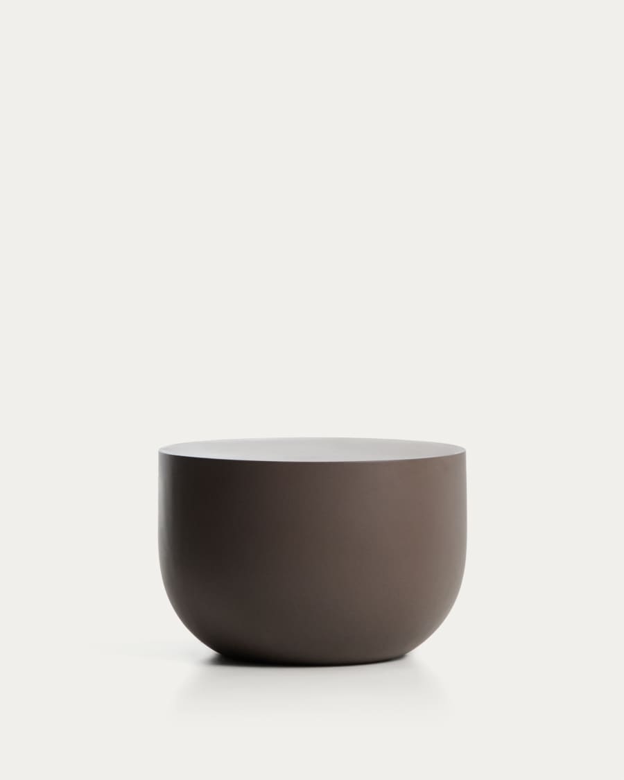 Garbet round coffee table in brown concrete Ø 60cm