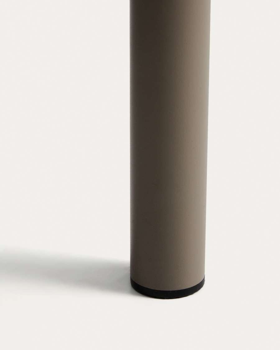 Tavolo da esterni Joncols in alluminio verniciato color tortora 180 x 90 cm