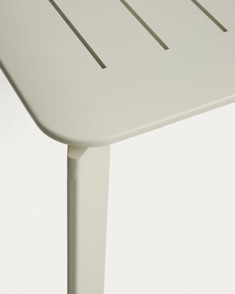 Table extensible Brela en aluminium couleur naturelle 205(287) x 100 cm