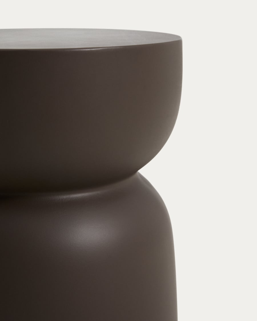 Garbet side table in brown concrete Ø 60cm