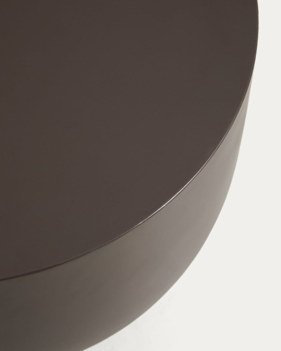 Garbet round coffee table in brown concrete Ø 60cm