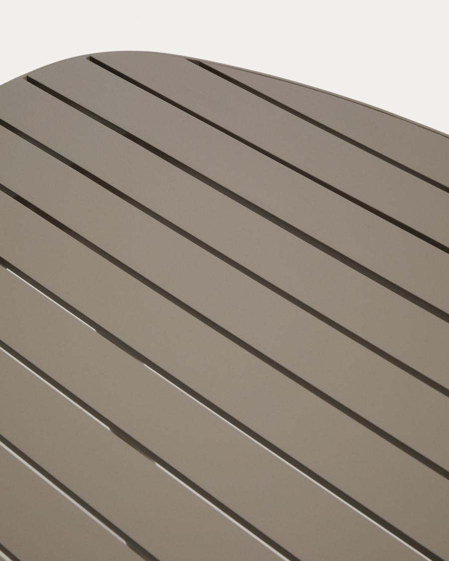 Tavolo da esterni Joncols in alluminio verniciato color tortora 180 x 90 cm