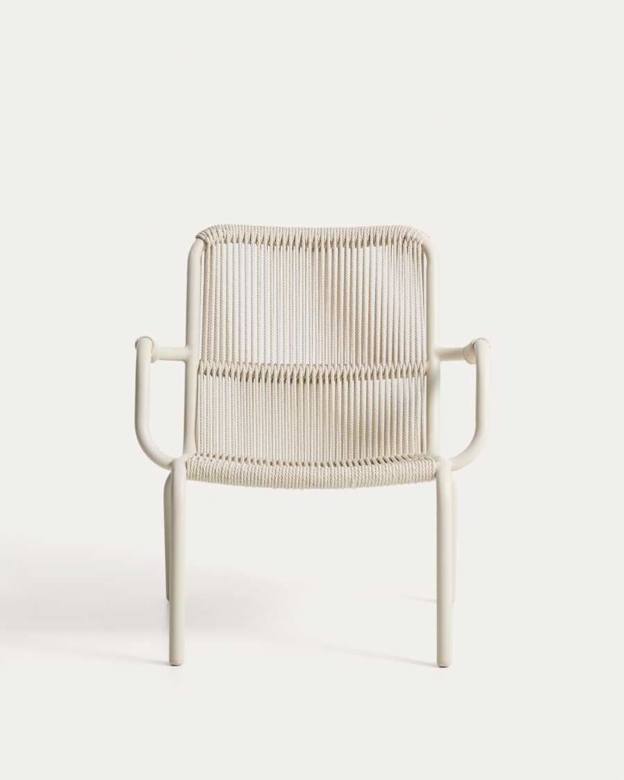 Butaca Salis d’alumini talp i corda sintètica beix