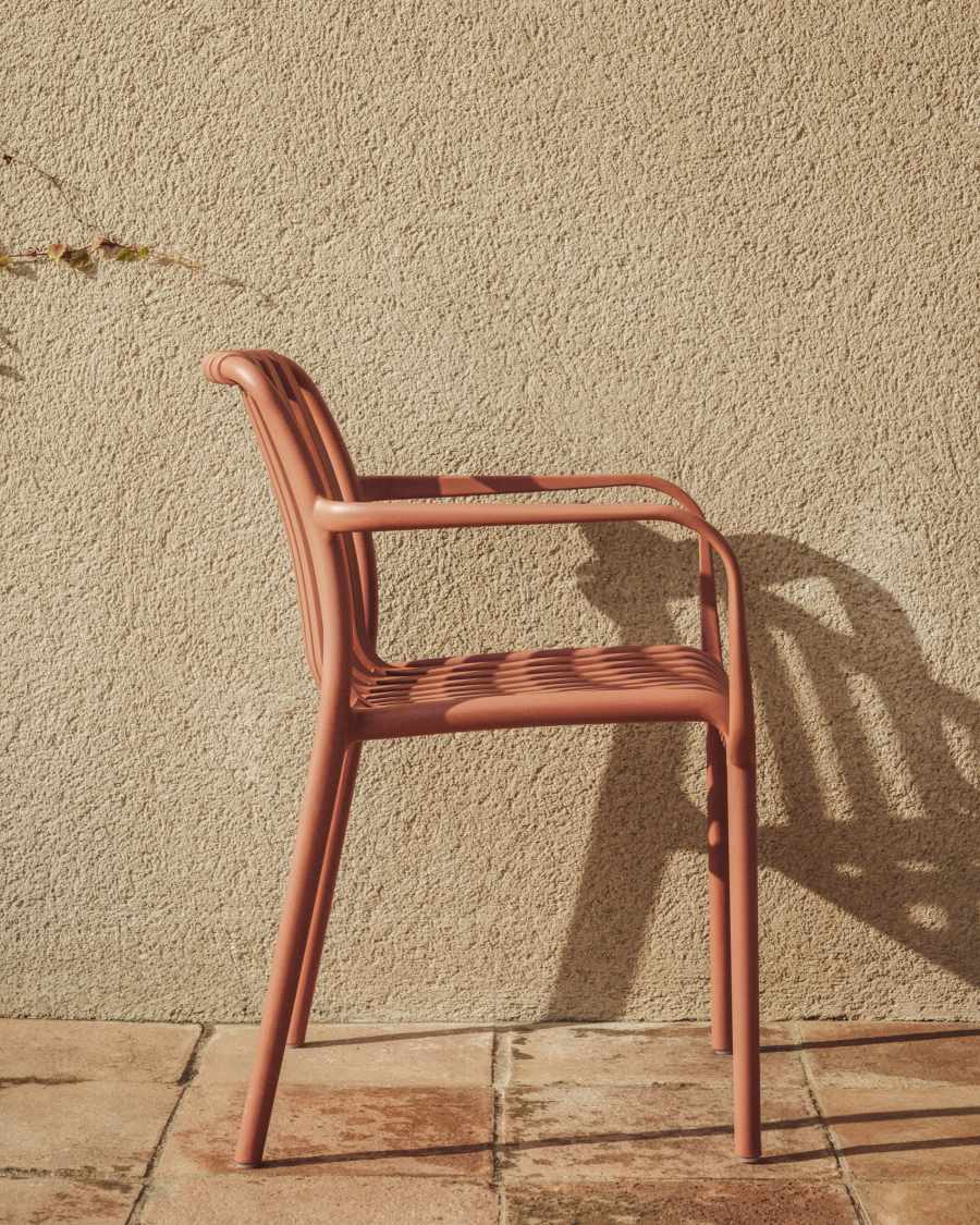 Sedia da esterni impilabile Isabellini terracotta
