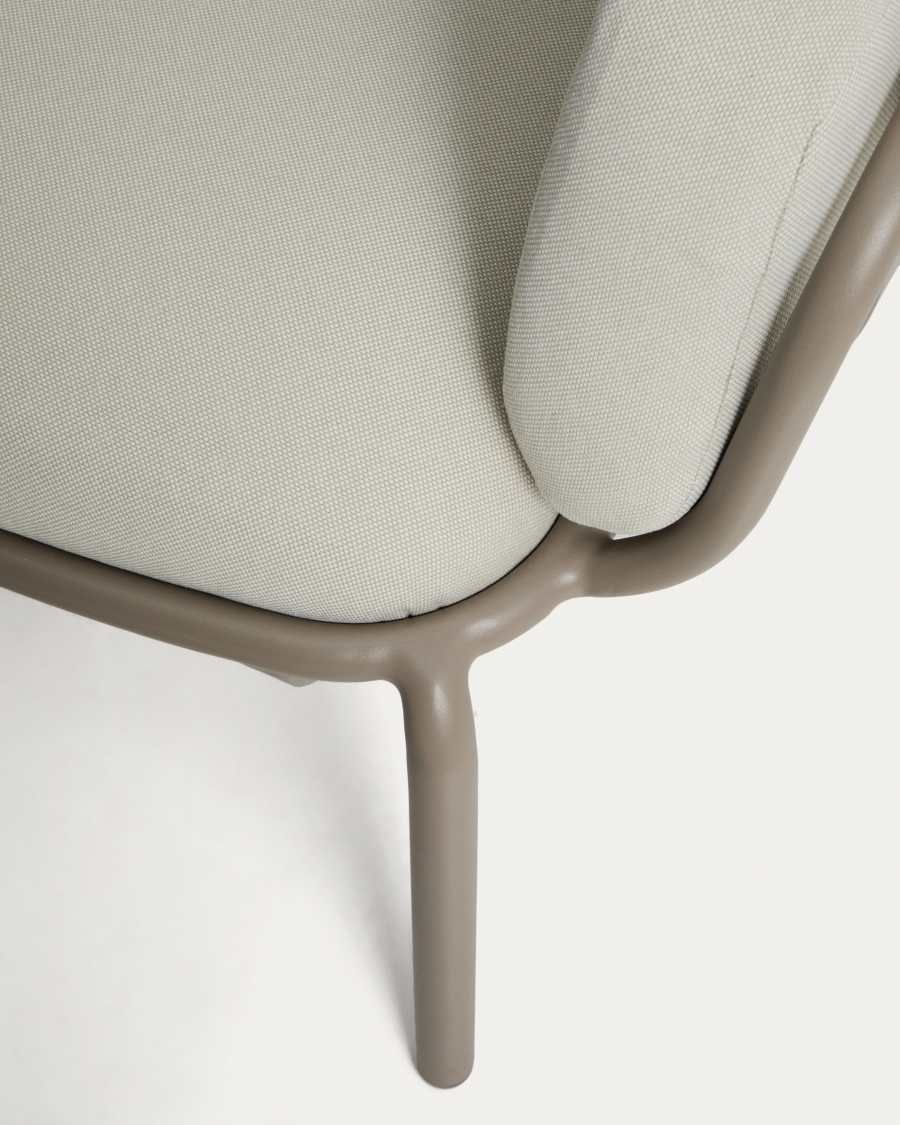 Fauteuil d’extérieur Joncols en aluminium finition peinte taupe