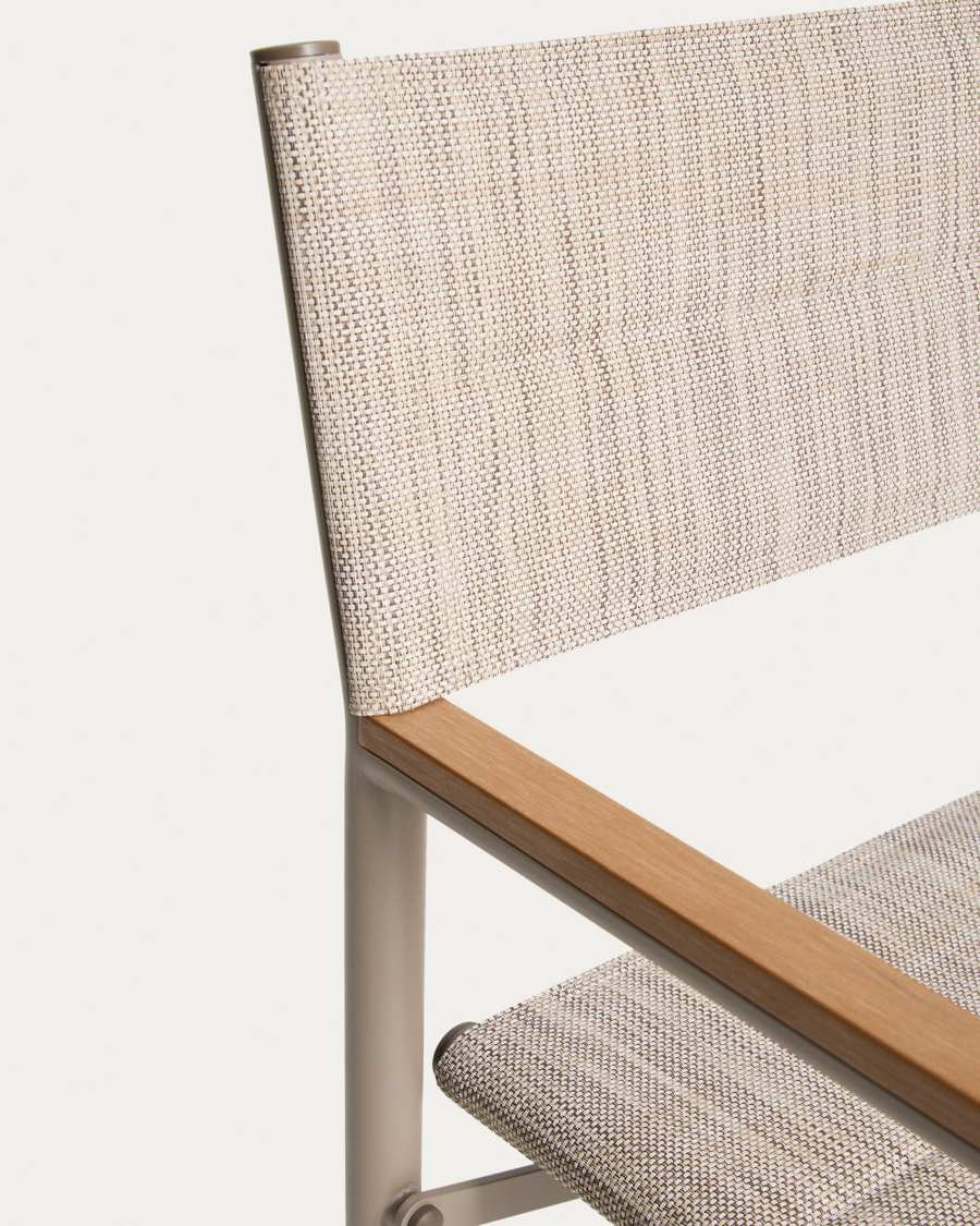 Cadira plegable d’exterior Tisno d’alumini talp i textilè talp