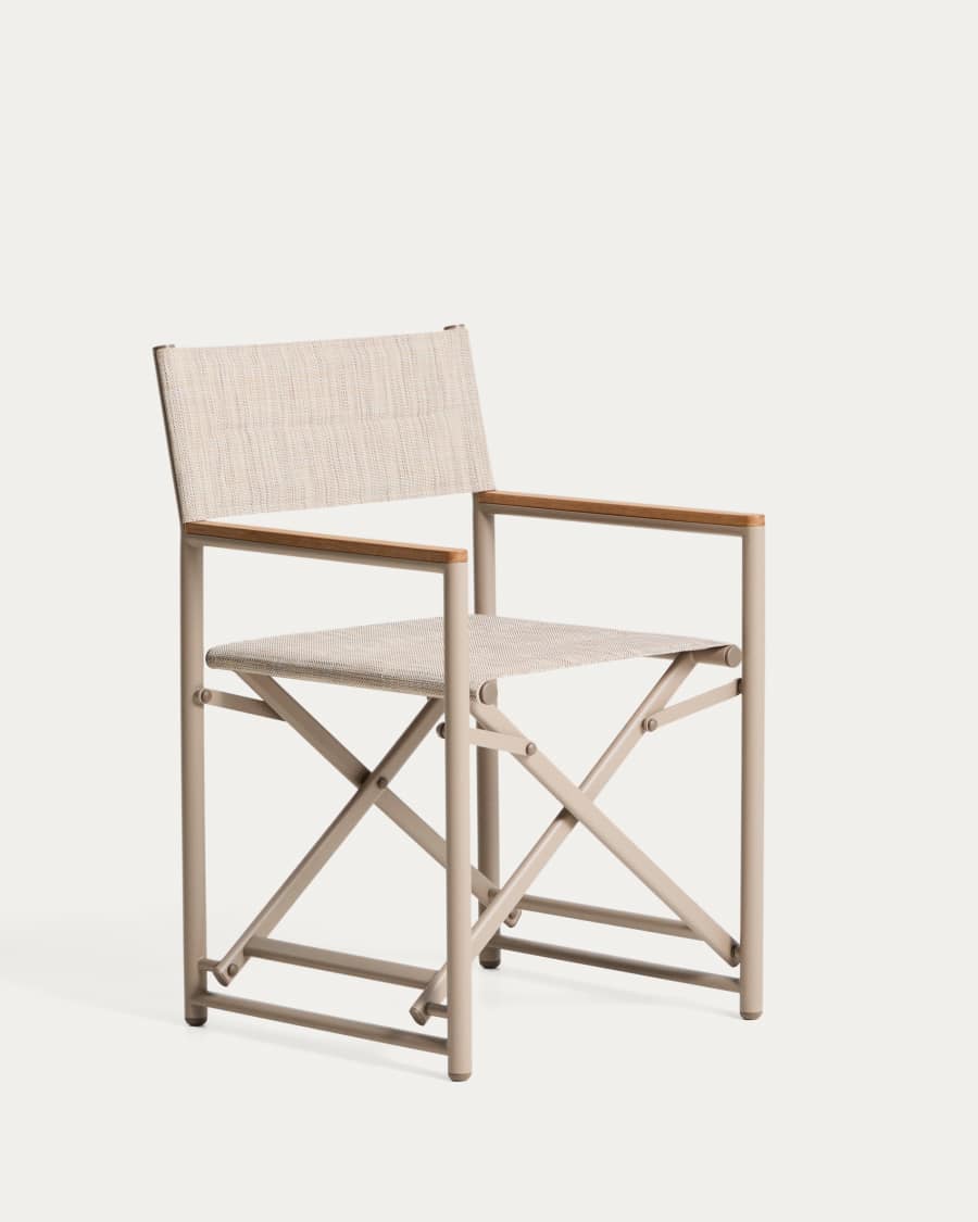 Cadira plegable d’exterior Tisno d’alumini talp i textilè talp