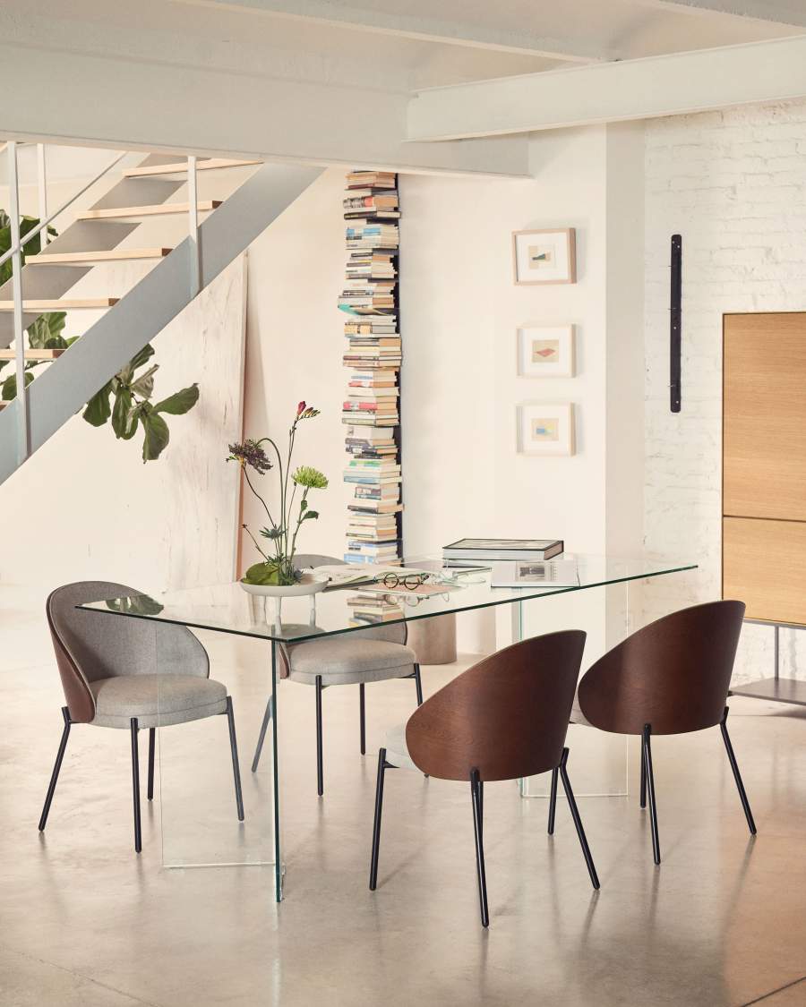 Tavolo Burano in vetro 180 x 90 cm