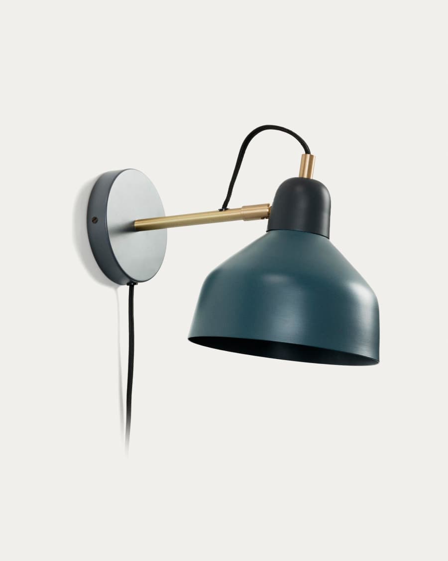 Olimpia metal wall light UK adapter