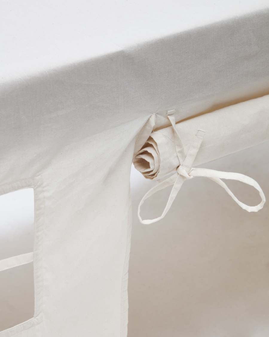 Temis 100% katoenen speelhuisje met hoes in wit 230 x 210 cm