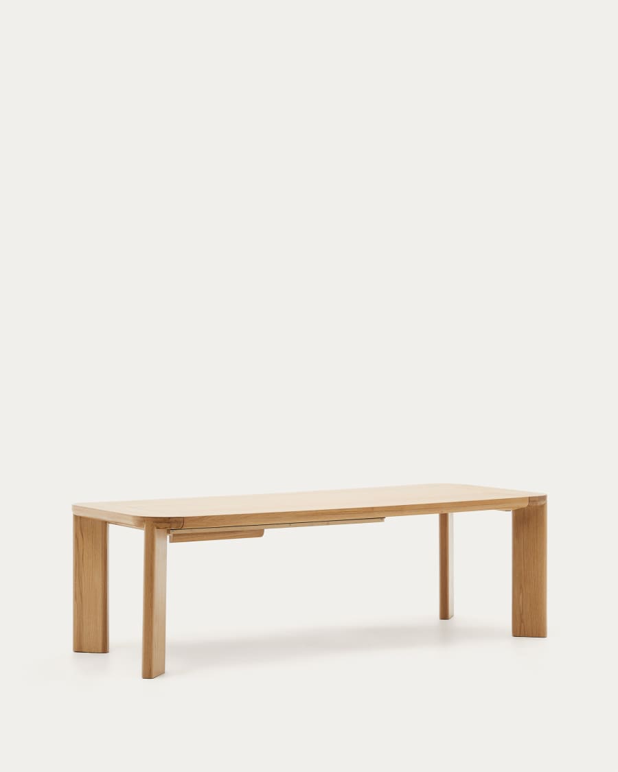Jondal extendable table made of solid wood and oak veneer, 240 (320) cm x 100 cm FSC 100%